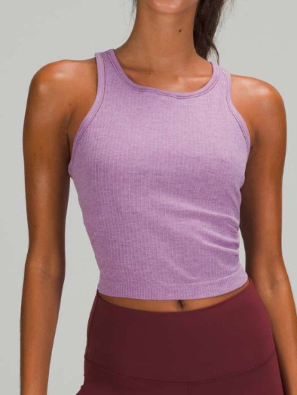 Purple Lulu Cropped Ebb to Street Tank | NWOT